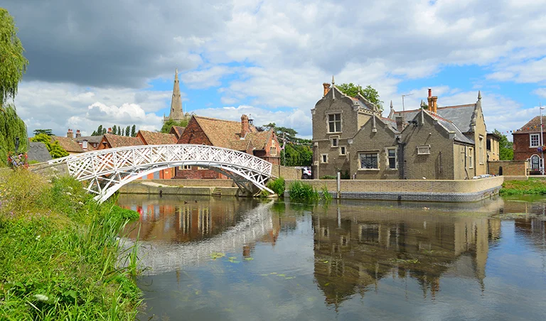 Chinese Bridge and the Causeway Godmanchester. Cambridgeshire
